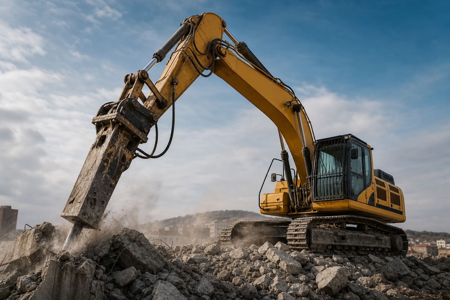 Kiralık Ekskavatör 22 ton kırıcılı paletli