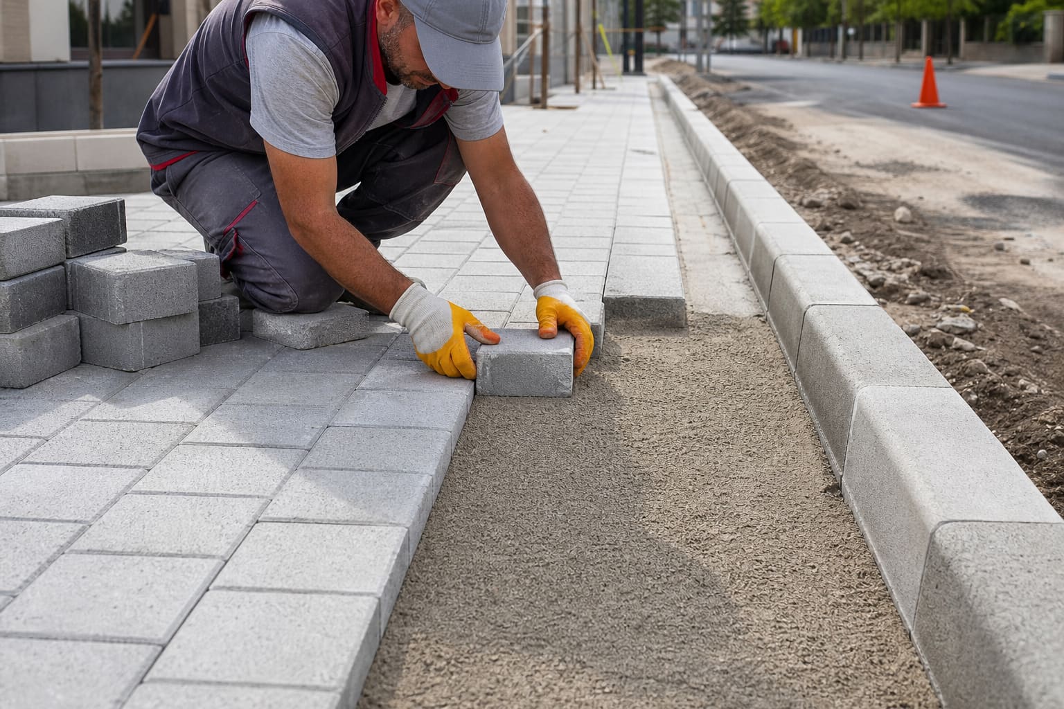Parke Kilit Taşı Döşenmesi